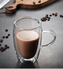 Heat Resistant Double Wall Glass Mug For Coffee by Snagg A Cup