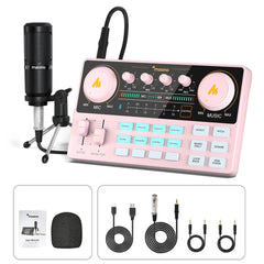 Sound Card & Microphone Set – Audio Interface with Condenser Mic for Live Streaming & Recording by Snagg An Audio Mixer