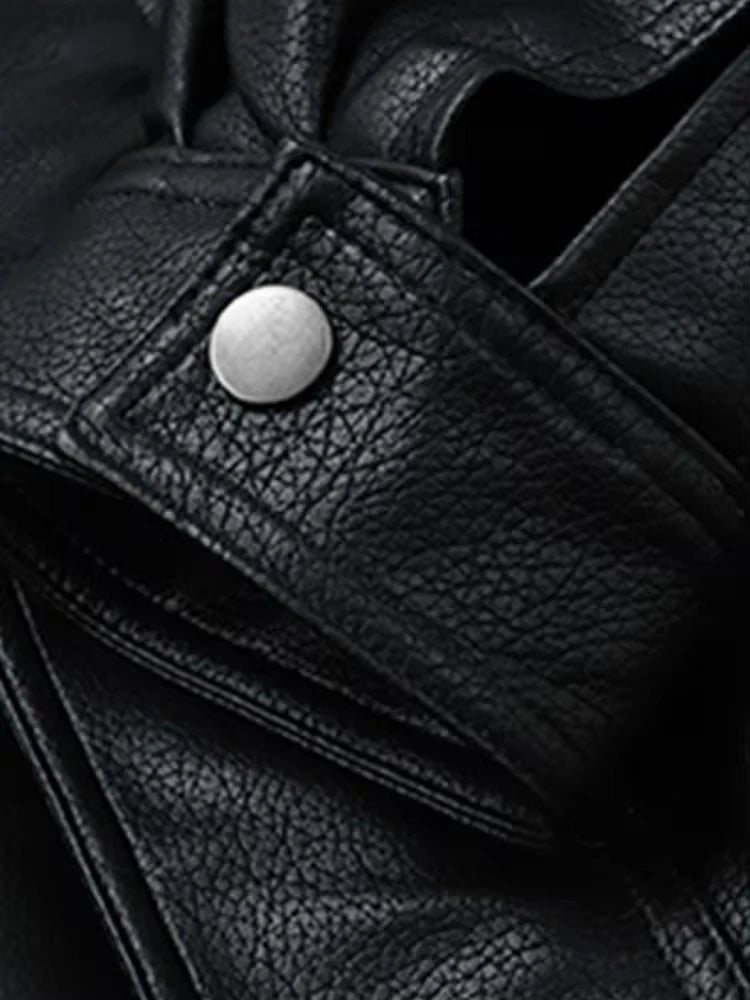 Oversized Waterproof & Windproof Faux Leather Jacket by Snagg A Jacket