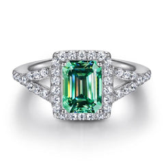 1ct Teal Moissanite Ring - SnaggIt