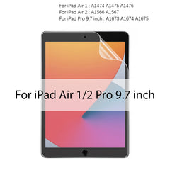 Paper Like Matte Screen Protector Film for iPad – Writing & Drawing PE Soft Film (No Glass)