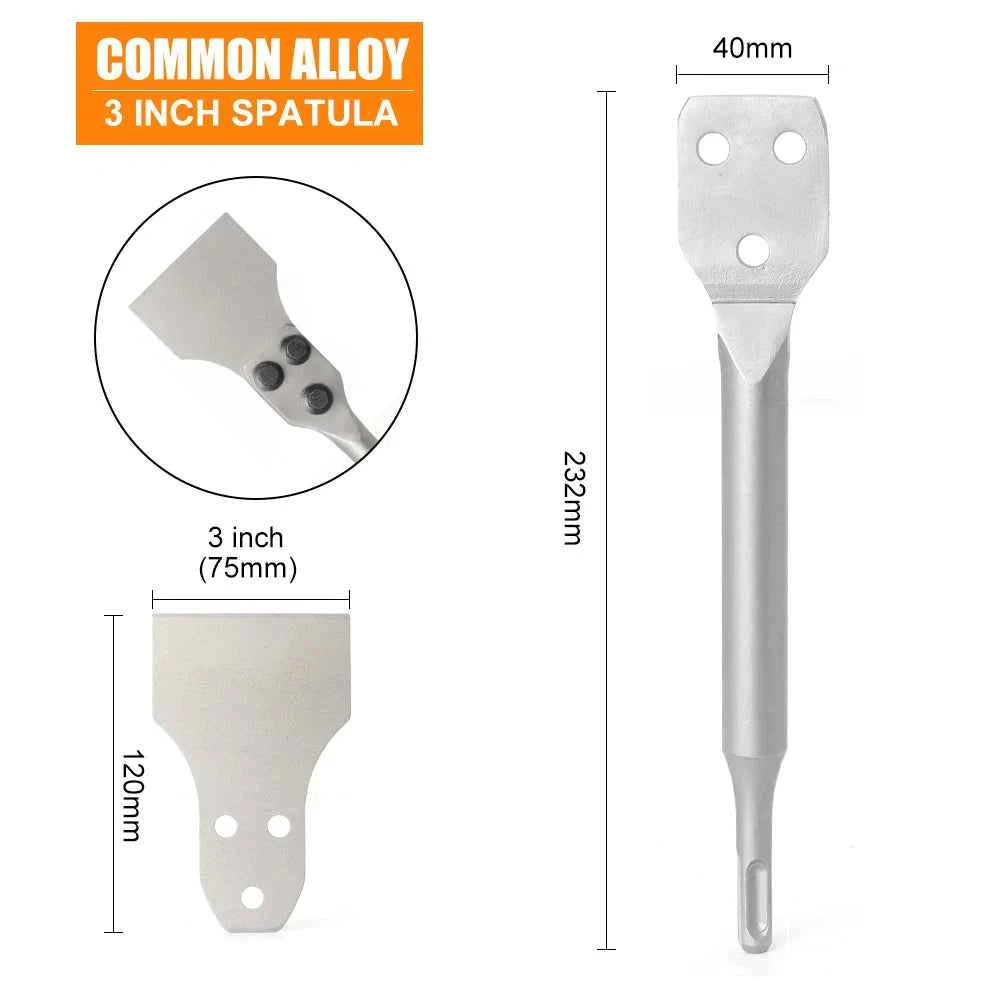 SDS Plus Heavy Duty Floor Scraper | Replaceable Scaling Chisel for Tile, Adhesive & Concrete Removal