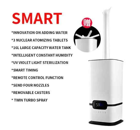 16L 100-240V Industrial Air Ultrasonic Humidifier