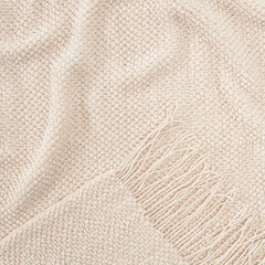 Knitted Throw Blanket – Cozy Comfort with Fringe by Snagg A Throw
