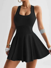 Women's Tennis Dress | One-Piece Slim Fit Golf Badminton Sports Yoga Suit with Chest Cushion