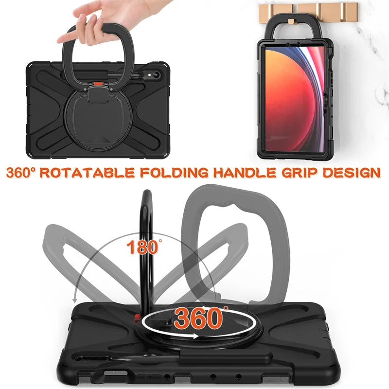 Heavy Duty Armor Kids Shockproof Case For Samsung Galaxy Tab S9 Series by Snagg A Tab Case