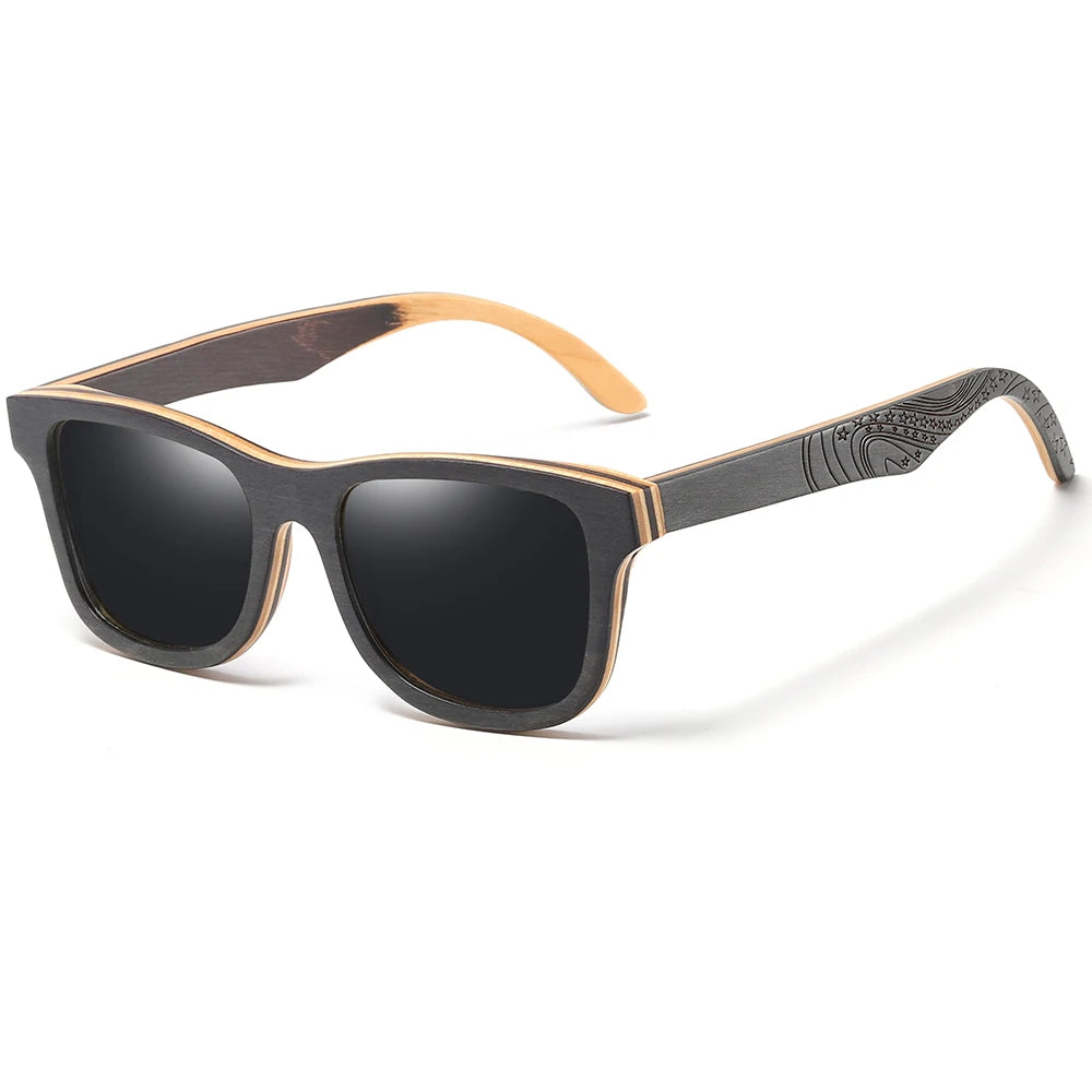 Natural Bamboo & Wooden Pilot Sunglasses