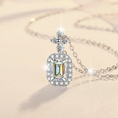 1CT Green Moissanite Necklace