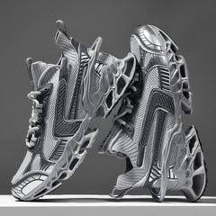 Gray Air Mesh Sneakers – Casual Trainers with Anti-Odor Comfort by Snagg A Shoes