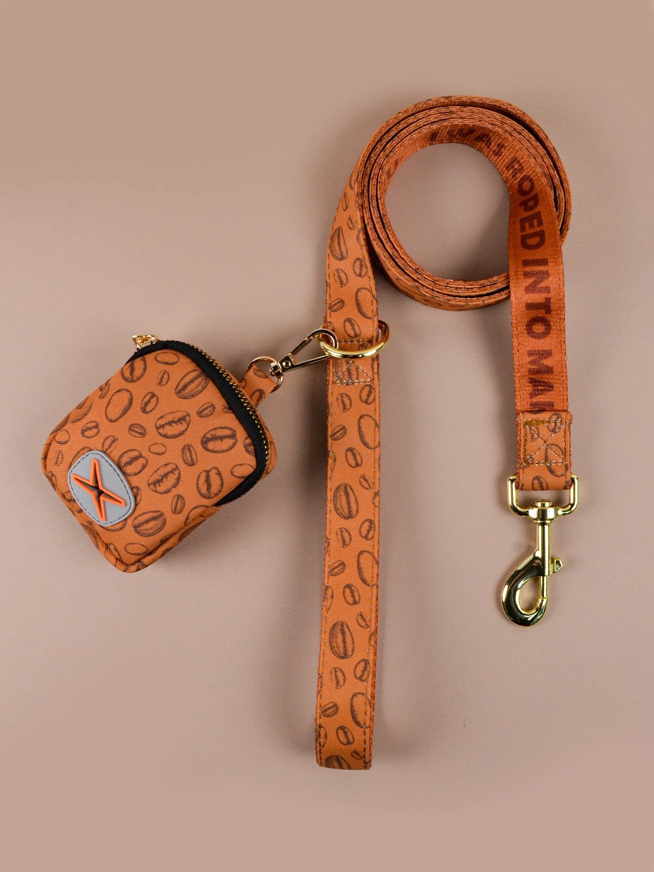 Luxury Double-Sided Print Pet Leash & Poop Bag Holder Set by Snagg A Leash