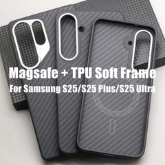 Magsafe Carbon Fiber Pattern Case for Samsung Galaxy S25 / Ultra / Plus by Snagg A Phone Case
