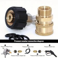 3/8" Quick Connect Kit with M22 14mm Thread by Snagg A Connector