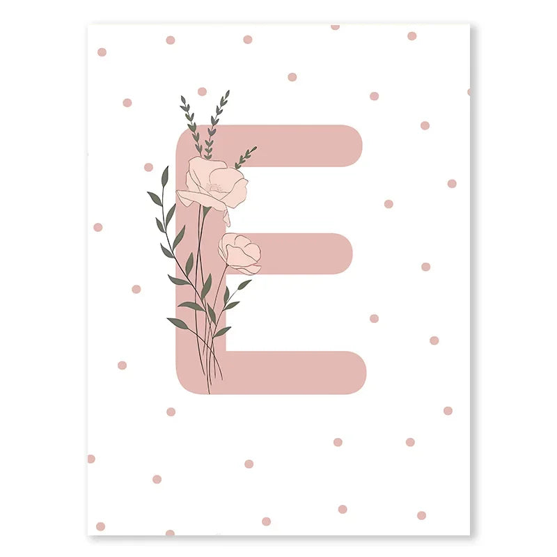Pink Butterfly And Letters Wall Art by Snagg A Print