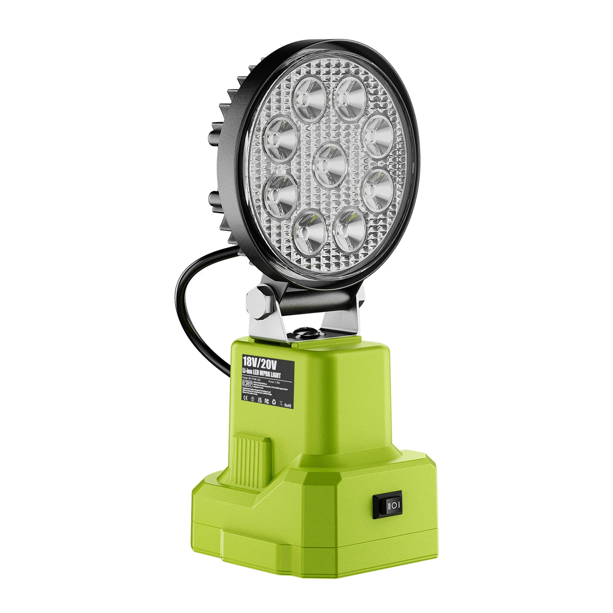 Cordless LED Work Light Compatible with Ryobi P107/P108 Batteries