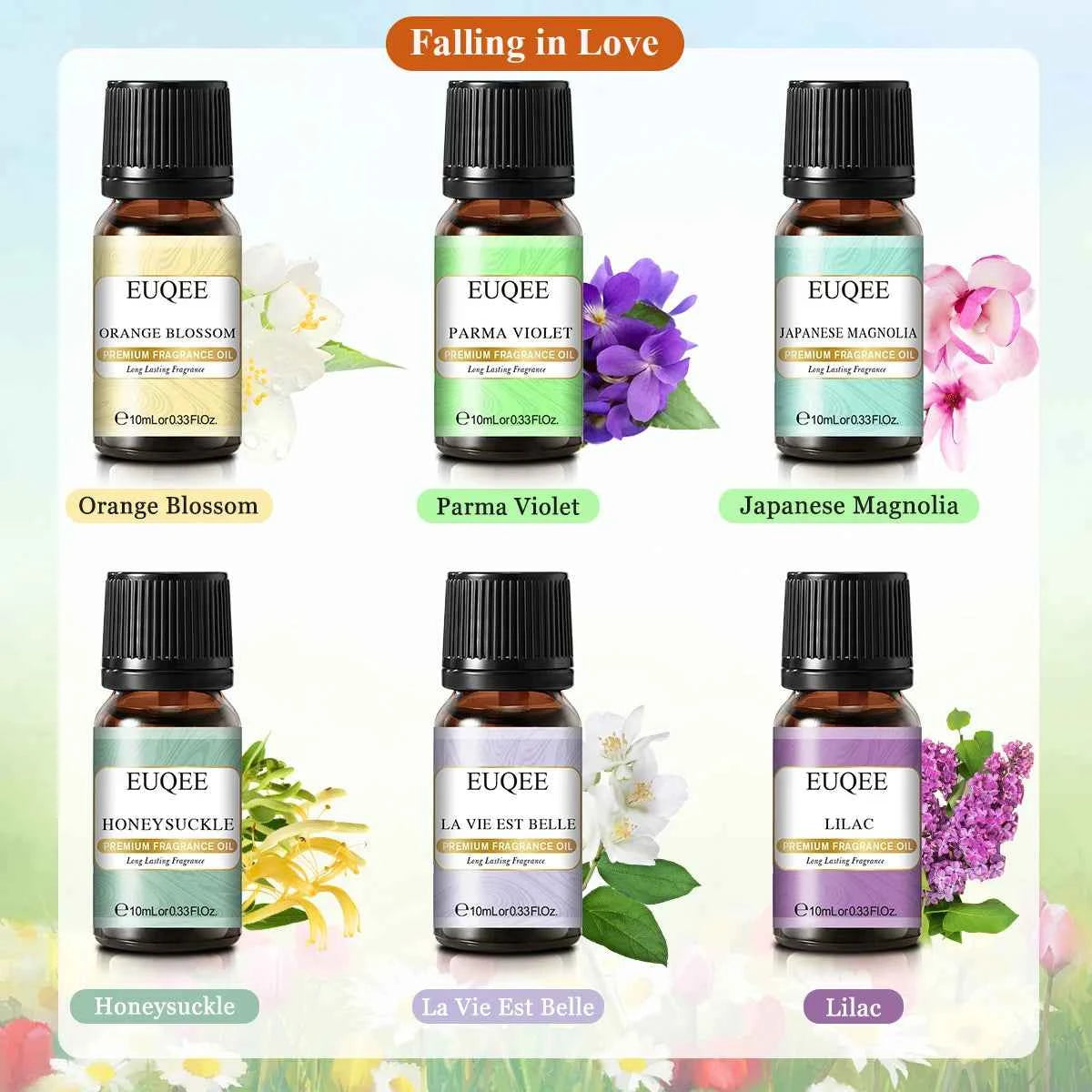 6 Piece Fragrance Oil Collection – Premium 10ml Aroma Diffusion Set for Home & Crafting