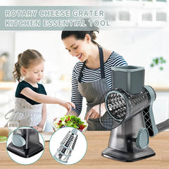 3 In 1 Rotary Cheese Grater And Veggie Slicer For Kitchen by Snagg A Slicer