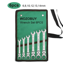 Flex Head Ratchet Spanner Wrench Set (8–22mm) by Snagg A Wrench Set