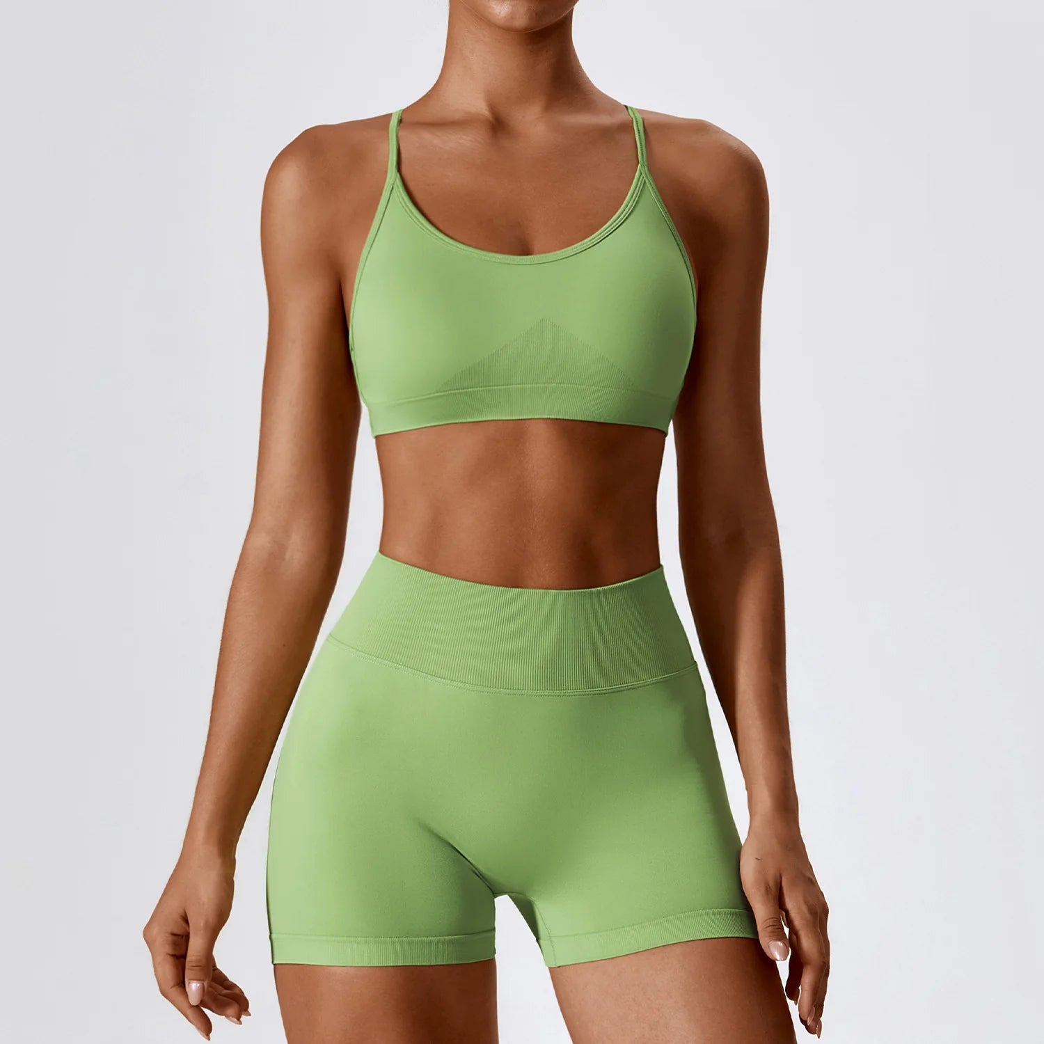 Women's 2/3-Piece Seamless Yoga Tracksuit | Gym Sports Bra & Leggings Fitness Set Sportswear