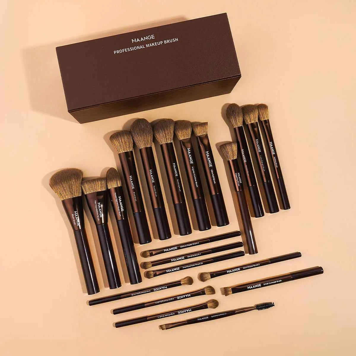 21 Pcs Magic Pink Professional Makeup Brush Set – Full Collection for Face & Eyes