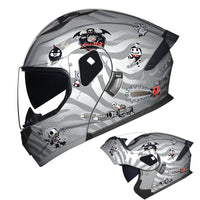 Dual Lens Flip-Up Full Face Motorcycle Helmet by Snagg A Motorcycle Helmet