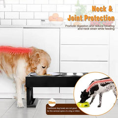 Dog Double Elevated Bowls Stand - SnaggIt