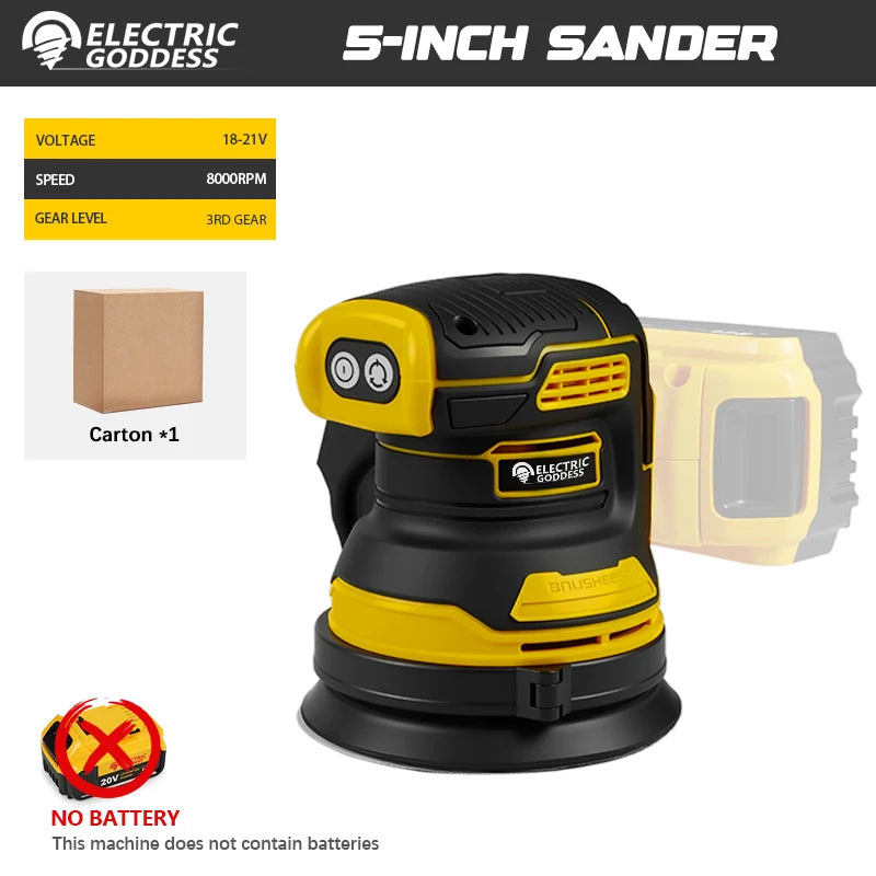 Electric Goddess Cordless Brushless Orbital Sander
