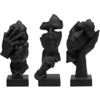 3 Piece Thinker Statue Set by Snagg A Sculpture
