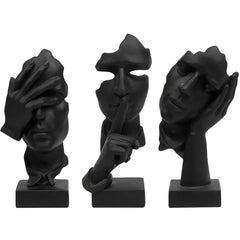 3 Piece Thinker Statue Set by Snagg A Sculpture