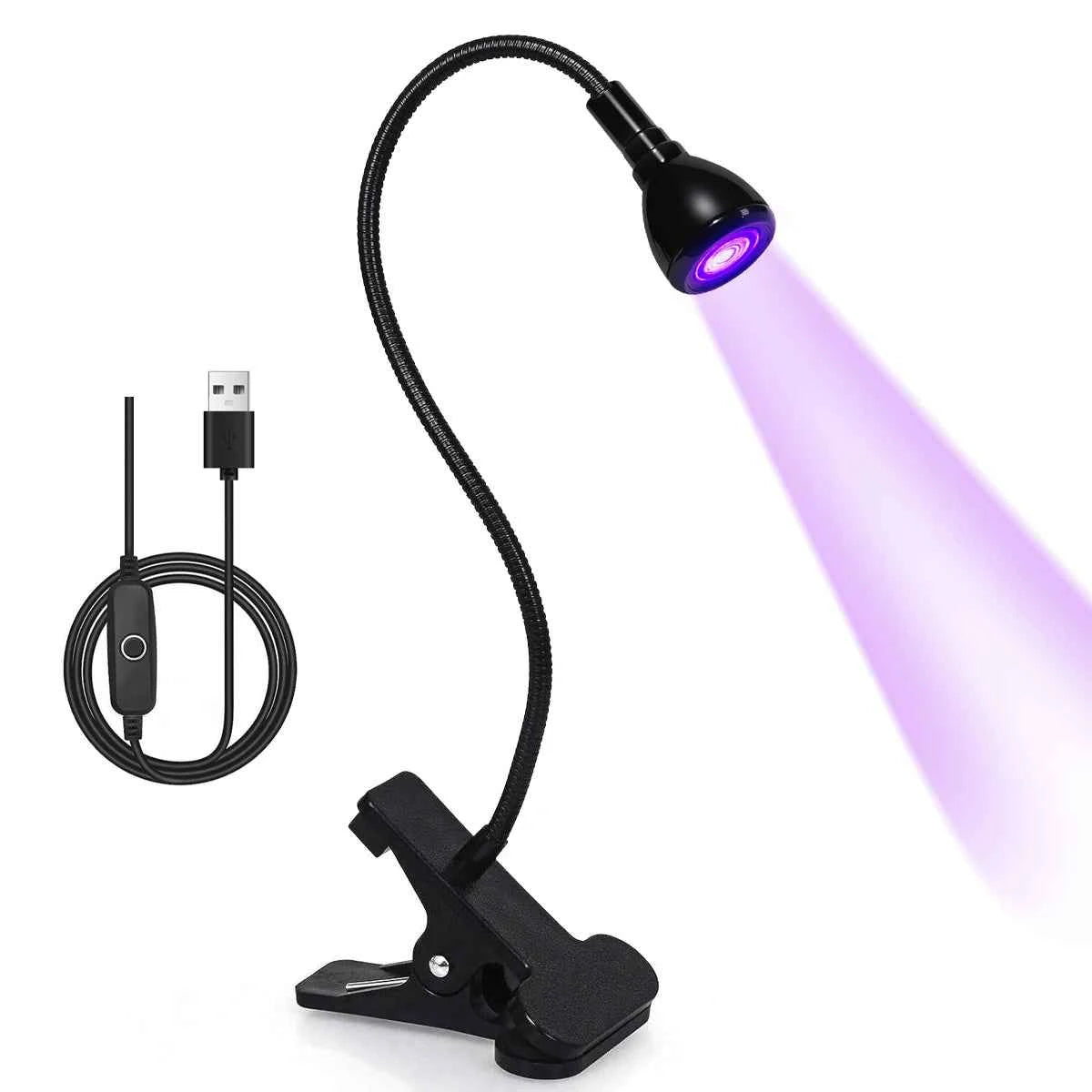 360° Rotatable Mini LED UV Nail Lamp – Professional Clip On Flash Cure Light