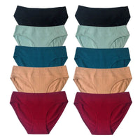10-Pack Women’s Low-Waist Cotton Panties - SnaggIt