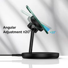 3 in 1 20W Magnetic Wireless Charger Stand For iPhone, Airpods & Apple Watch by Snagg A Charging Station
