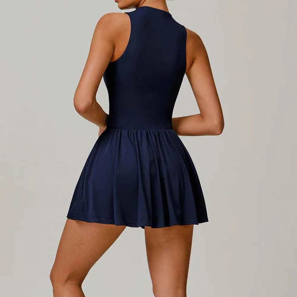 Women's Backless Sports Jumpsuit | Zipper Yoga Romper Sleeveless One-Piece Workout Bodysuit