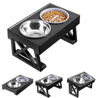 Dog Double Elevated Bowls Stand - SnaggIt