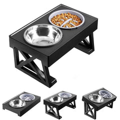 Dog Double Elevated Bowls Stand - SnaggIt
