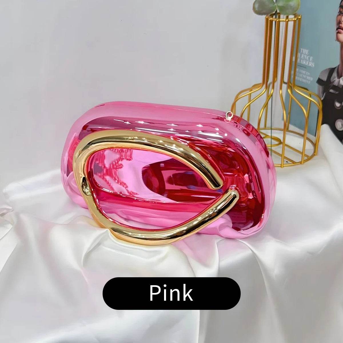 Acrylic Box-Shaped Evening Crossbody Bag - SnaggIt