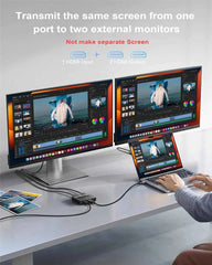 4K@240Hz / 8K HDMI 2.1 Splitter 1-in-2-out – Distributor Box for Two Screens, PC, Projector & PS5