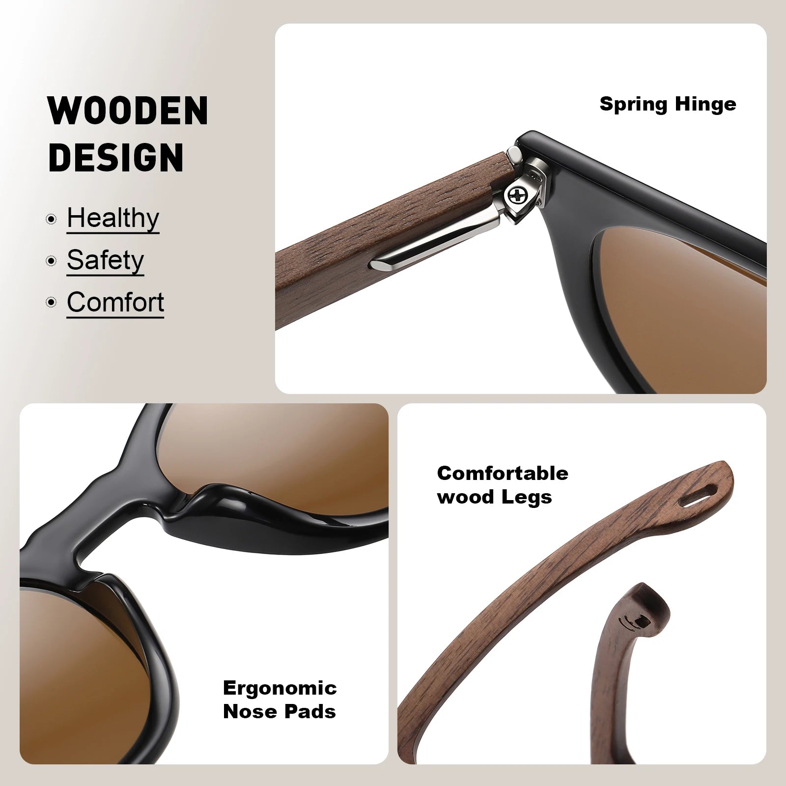 Natural Wooden Sunglasses by Snagg It Sunglasses