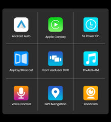 10"/11.26" 4K Dual Lens DVR with Wireless CarPlay by Snagg A Car DVR