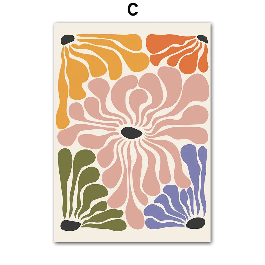 Abstract Flower Market Canvas Print by Snagg A Print