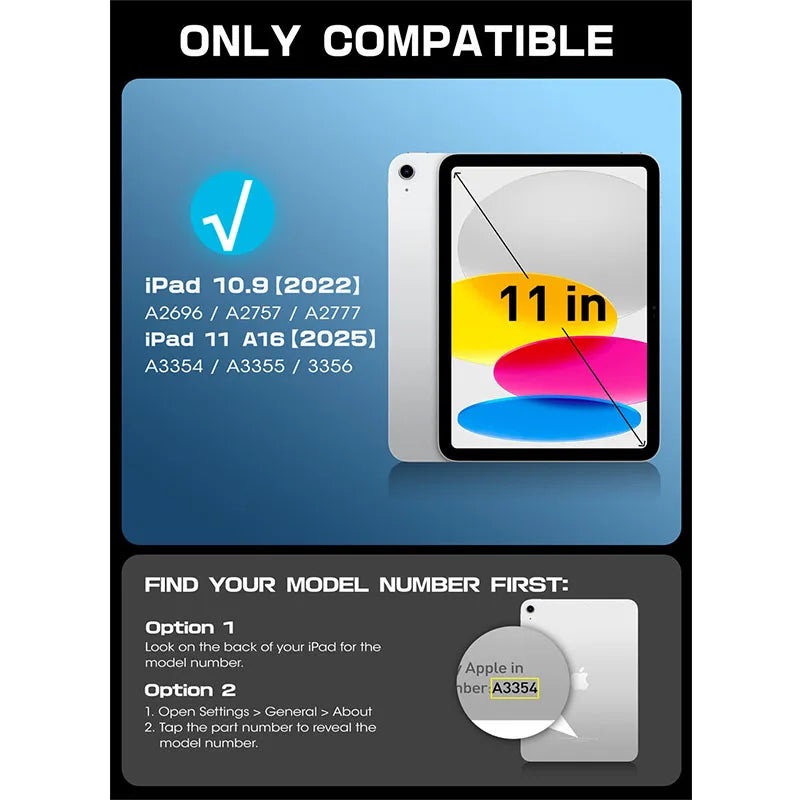 Full-Body Rugged Bumper Protective Cover For iPad 11th/10th Gen by Snagg An iPad Case