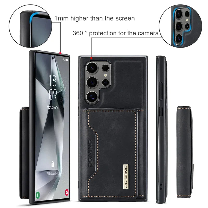 2 in 1 Detachable Wallet Card Holder Case – for Samsung Galaxy S22 Series - Phone Cases & Covers