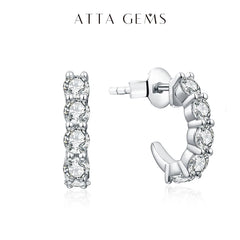 3.0mm Moissanite Hoop Earrings