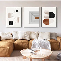 3 Pcs Geometric Abstract Wall Art by Snagg A Print