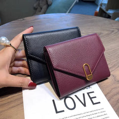 Soft Genuine Short Wallet for Women