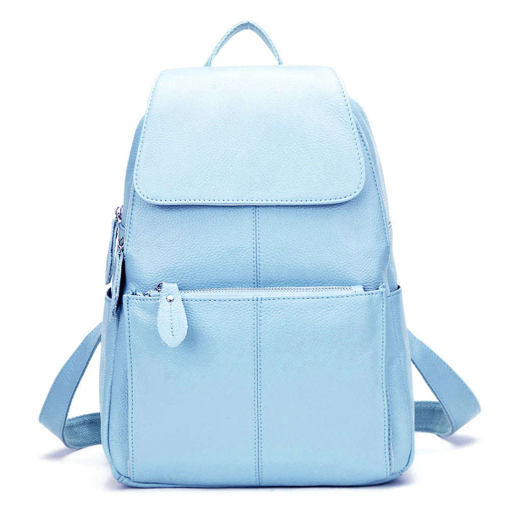 Genuine Leather Anti-Theft Women's Backpack