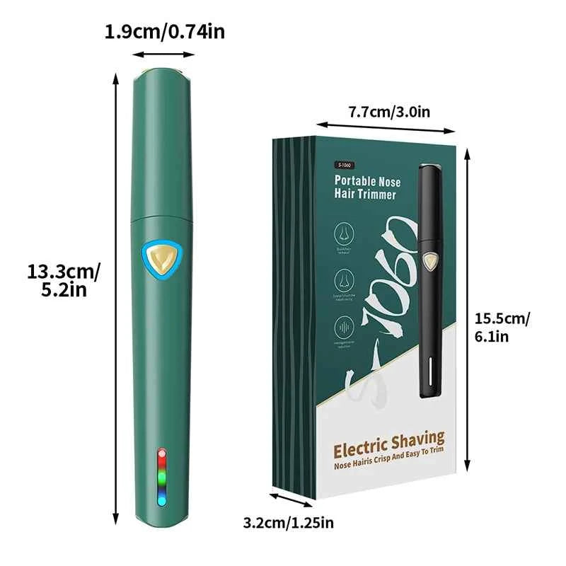 Professional Rechargeable Precision Trimmer – Aluminum Alloy Dual Edge Blade System for Painless Nose & Ear Grooming