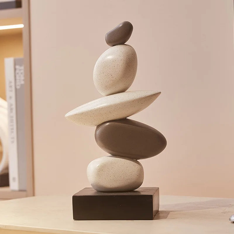 Stacked Stone Resin Sculpture by Snagg A Sculpture