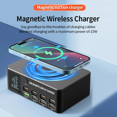 220W GaN USB-C Desktop Charging Station | QC3.0 140W Fast Charger for iPhone MacBook Air Laptop