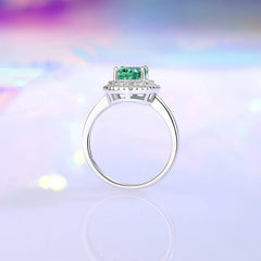 2ct Elliptical Moissanite Ring & Necklace Set