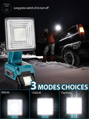 Cordless LED Work Light Compatible With Makita 18V LXT Battery - Spotlight